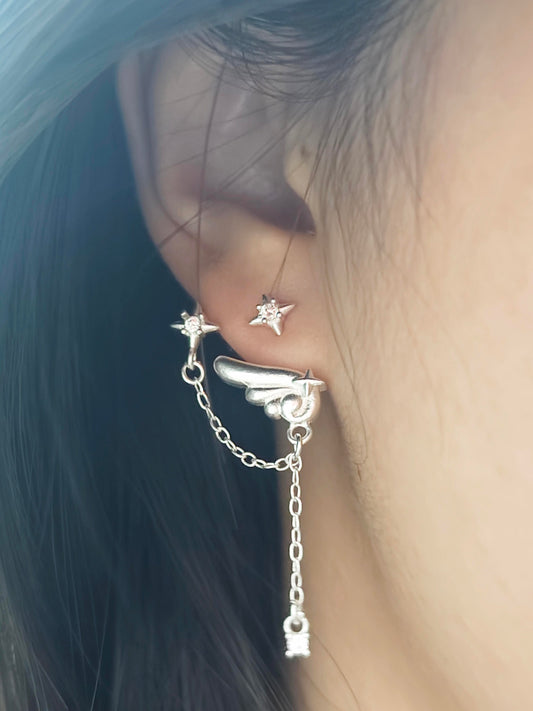 Star Link Wing Earrings