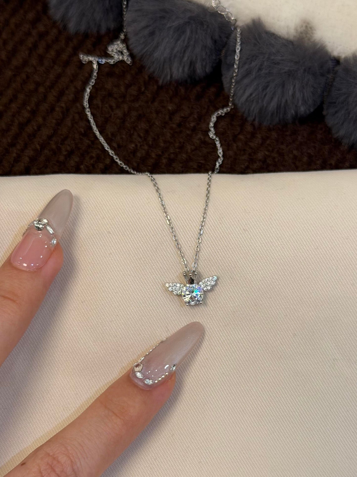 Crystal Mini Angel Necklace