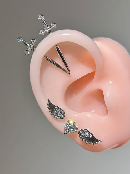 Silver Sanctum Earring Stack
