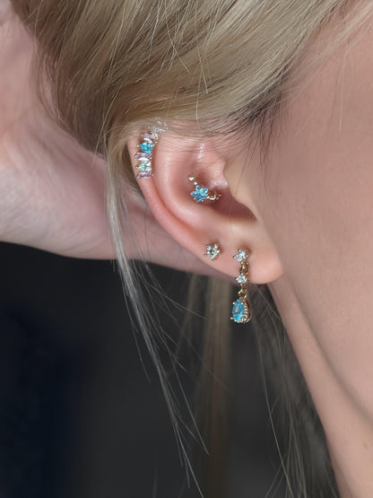 Gold Frostlight Earring Stack