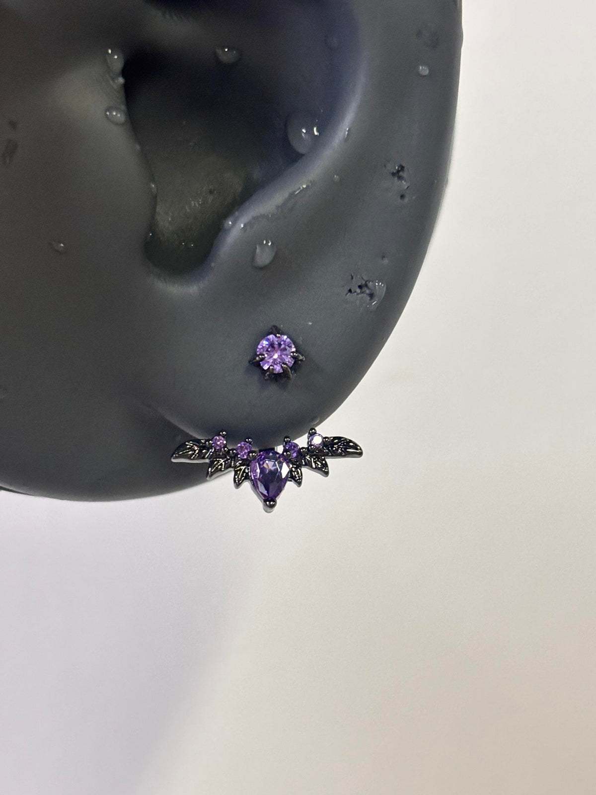 Dark Violet Bloom Earring