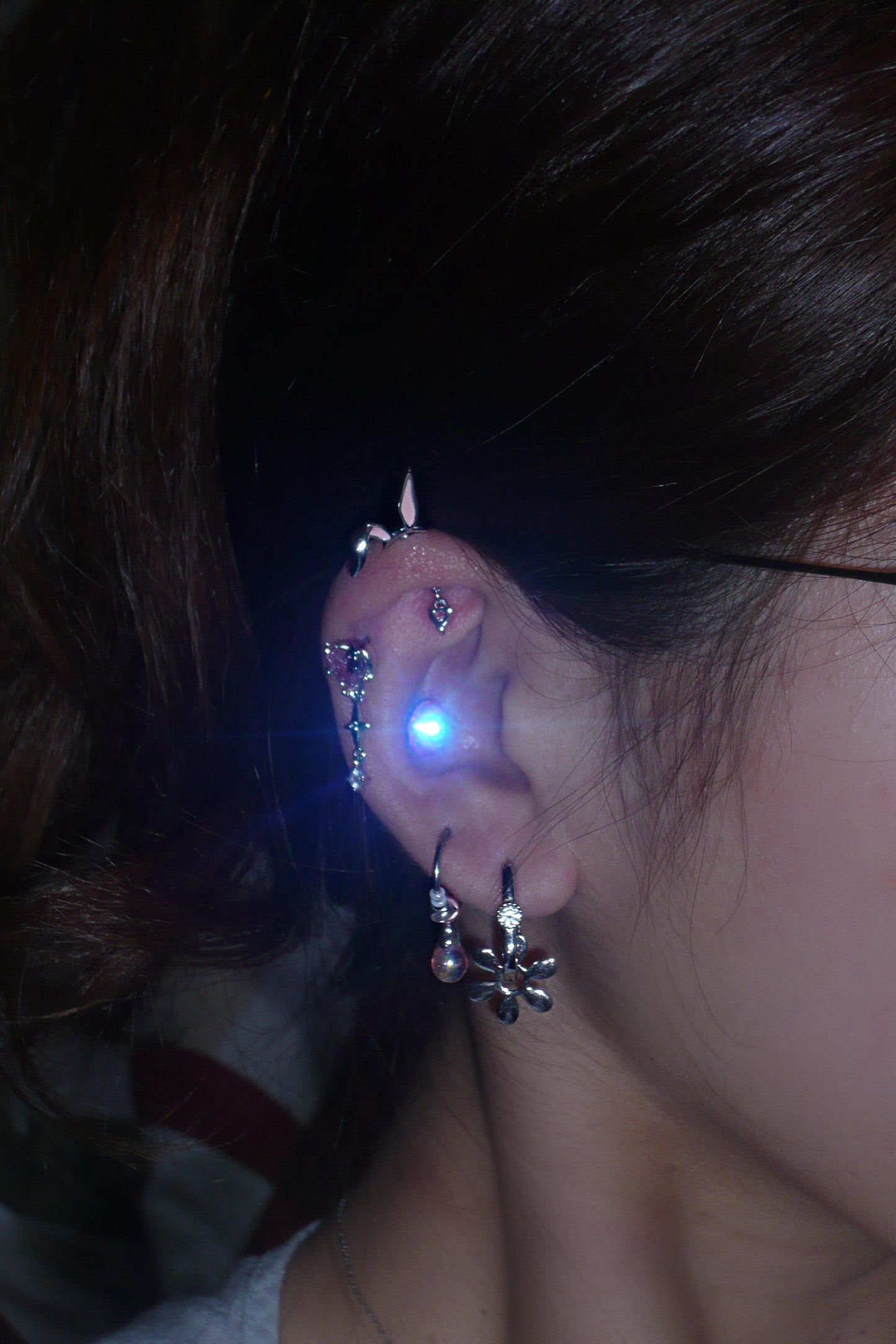 Pink & Silver Ear Stack Set