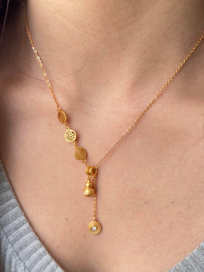 Golden Gourd Fortune Necklace