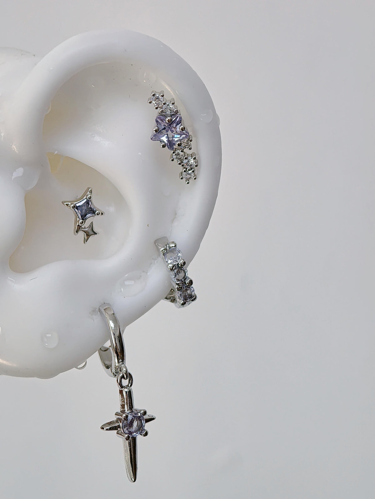 Purple Crystal Curated Ear Set