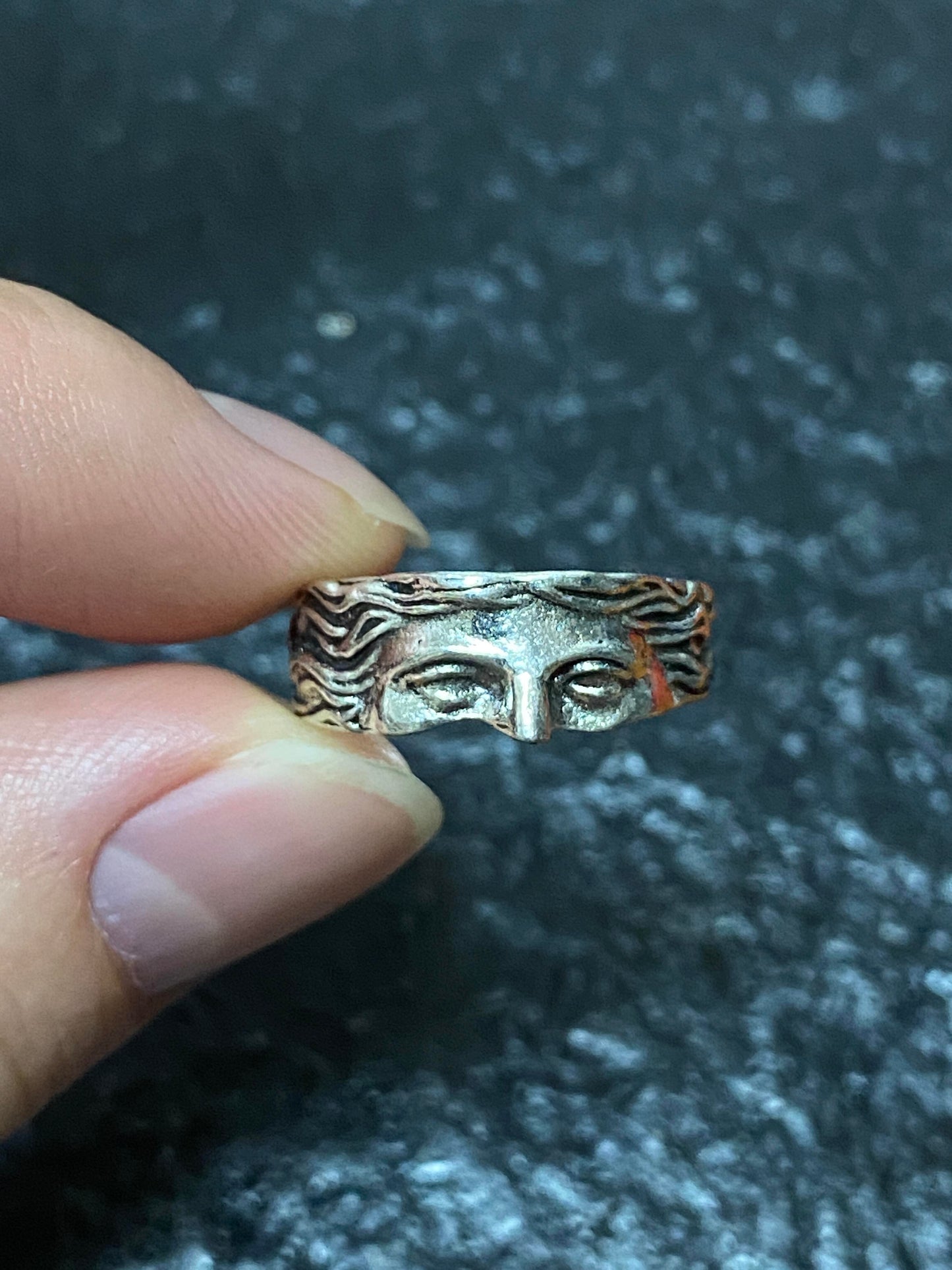Antique Goddess Face Ring