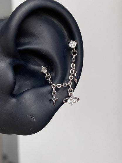 Two Hole Chain Earring