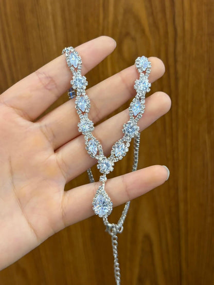 Celeste Crystal Drop Necklace