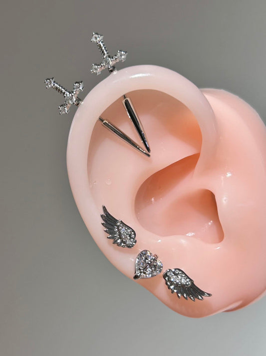 Silver Sanctum Earring Stack
