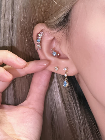 Gold Frostlight Earring Stack