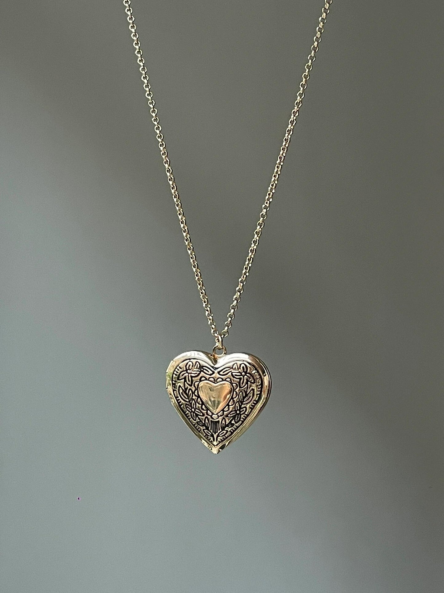 Gold & Silver Vintage Locket Necklace