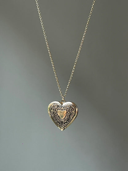 Gold & Silver Vintage Locket Necklace
