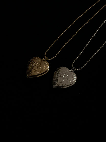 Dog Paw Heart Locket Necklace