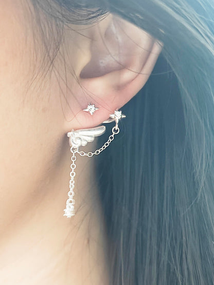 Star Link Wing Earrings