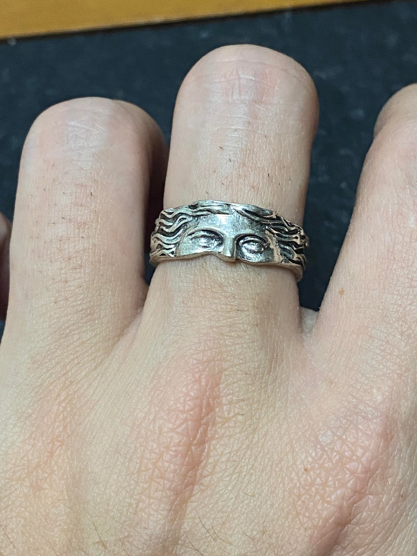 Antique Goddess Face Ring