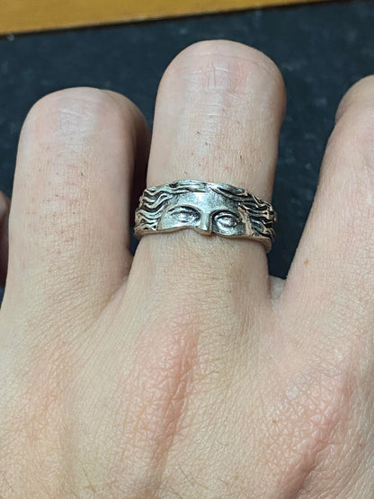 Antique Goddess Face Ring