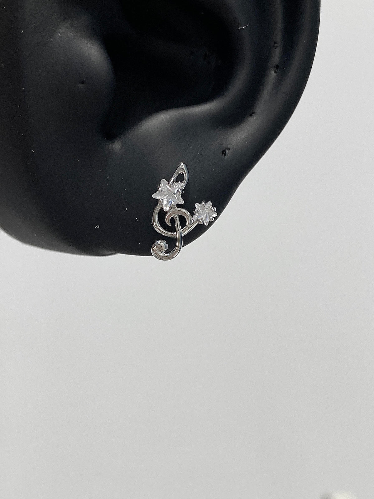 Music Note Star Crystal Studs