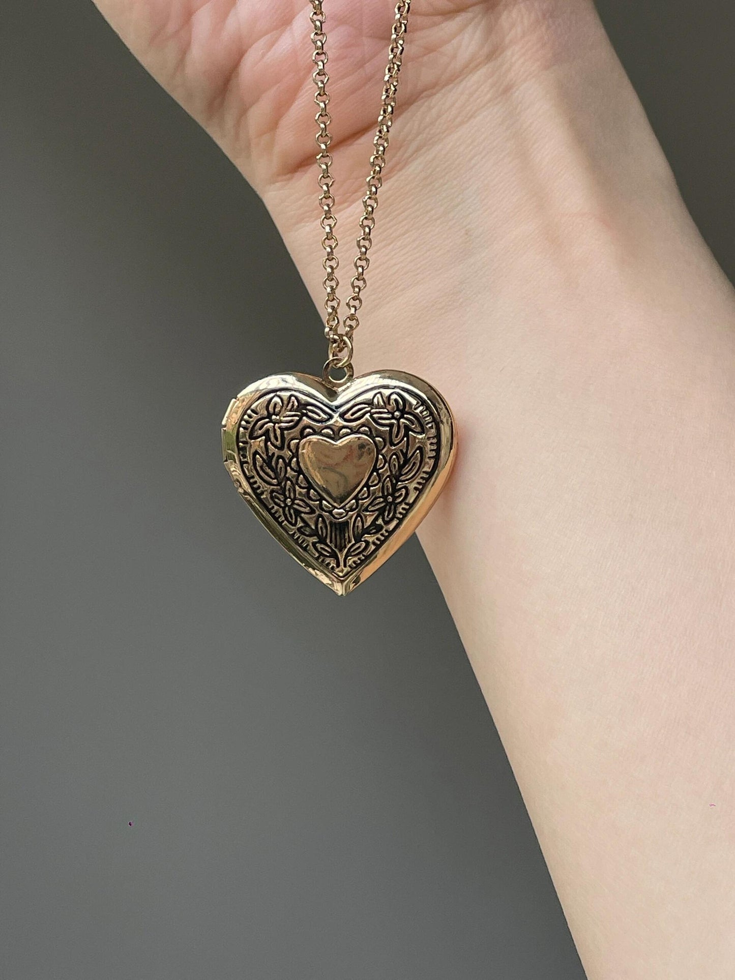 Gold & Silver Vintage Locket Necklace