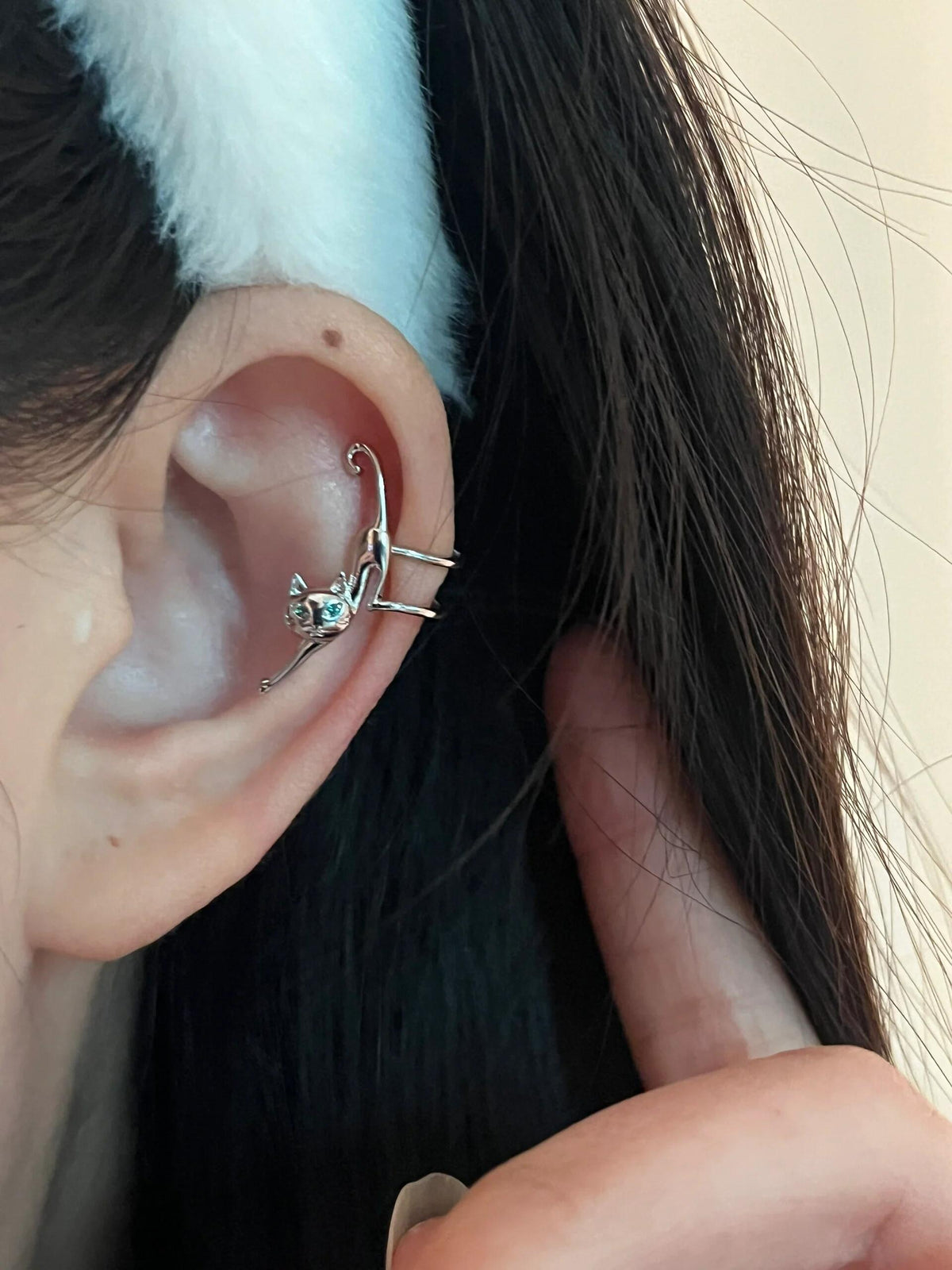 Elphie Cat Cuff Earrings