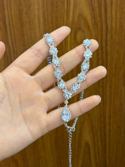 Celeste Crystal Drop Necklace