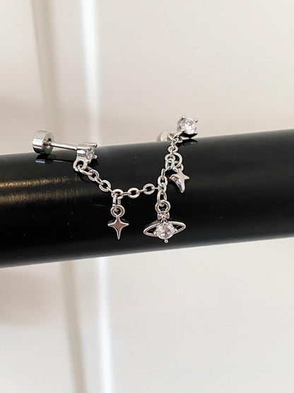 Two Hole Chain Earring