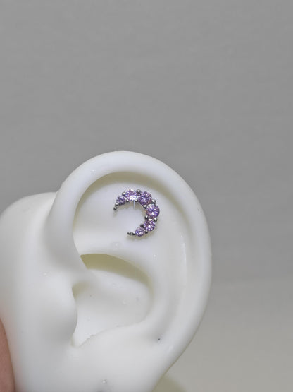Classic Crescent Moon Stud