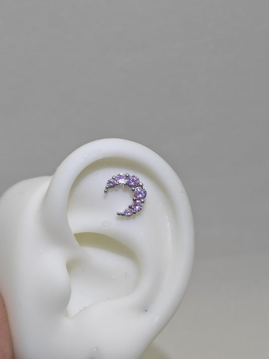 Classic Crescent Moon Stud