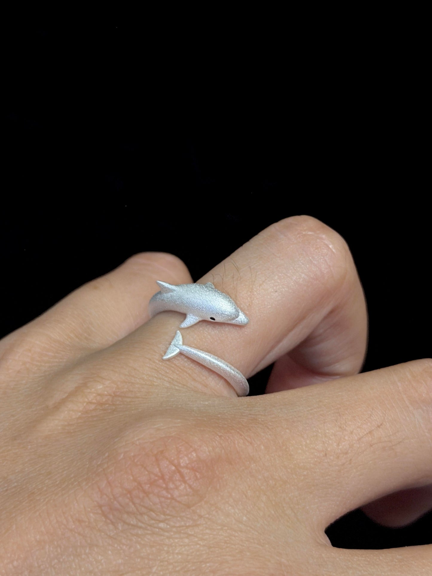 Leaping Wave Dolphin Wrap Ring