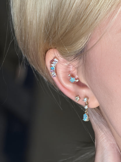 Gold Frostlight Earring Stack