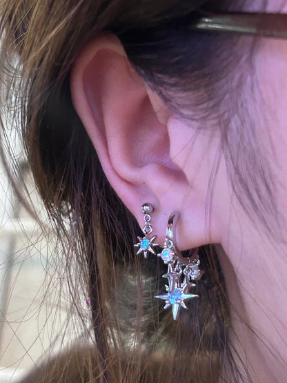 Starscape Double lobe Earring Stack