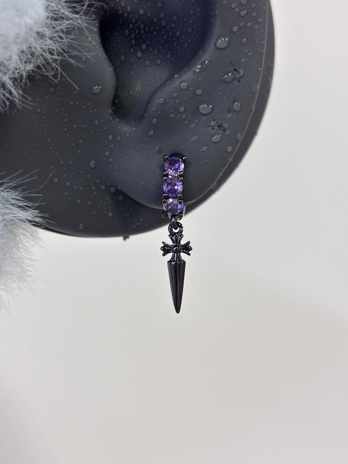 Dark Violet Bloom Earring