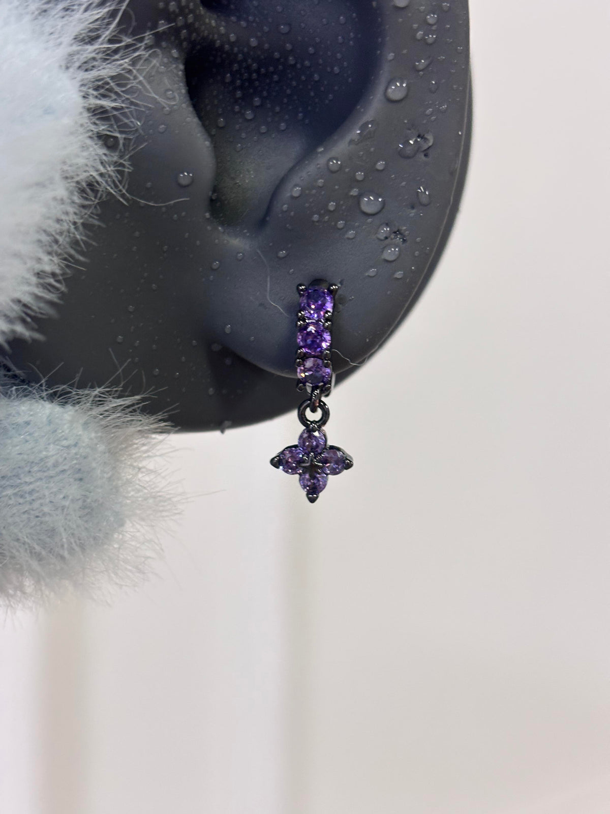 Dark Violet Bloom Earring
