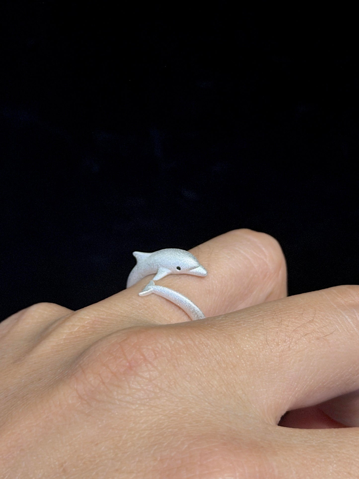 Leaping Wave Dolphin Wrap Ring