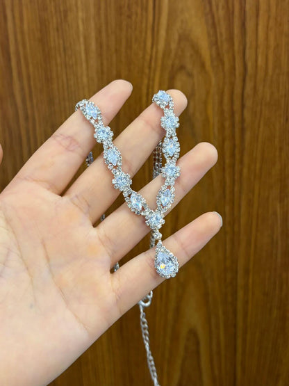 Celeste Crystal Drop Necklace