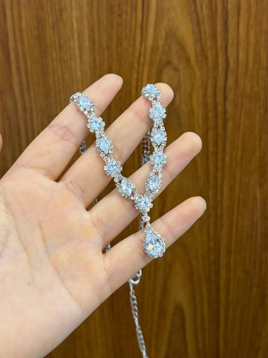 Celeste Crystal Drop Necklace