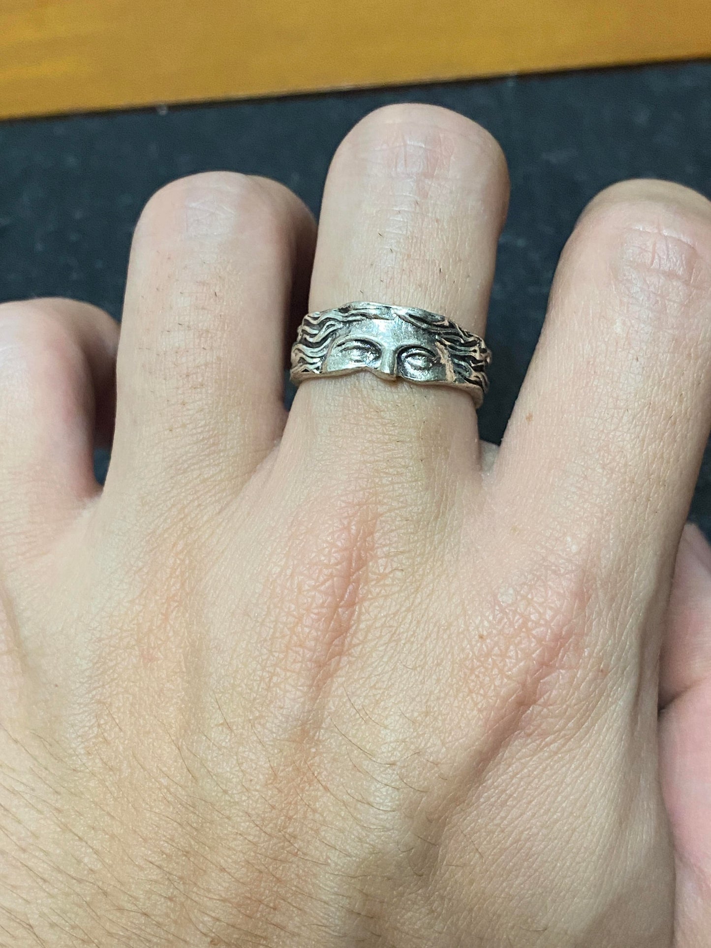 Antique Goddess Face Ring
