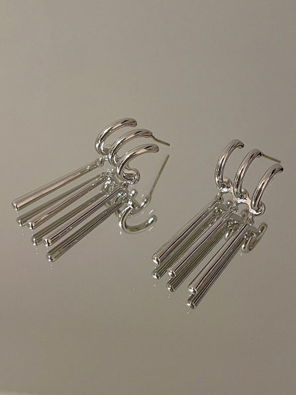Triple Blade Hoop Earrings
