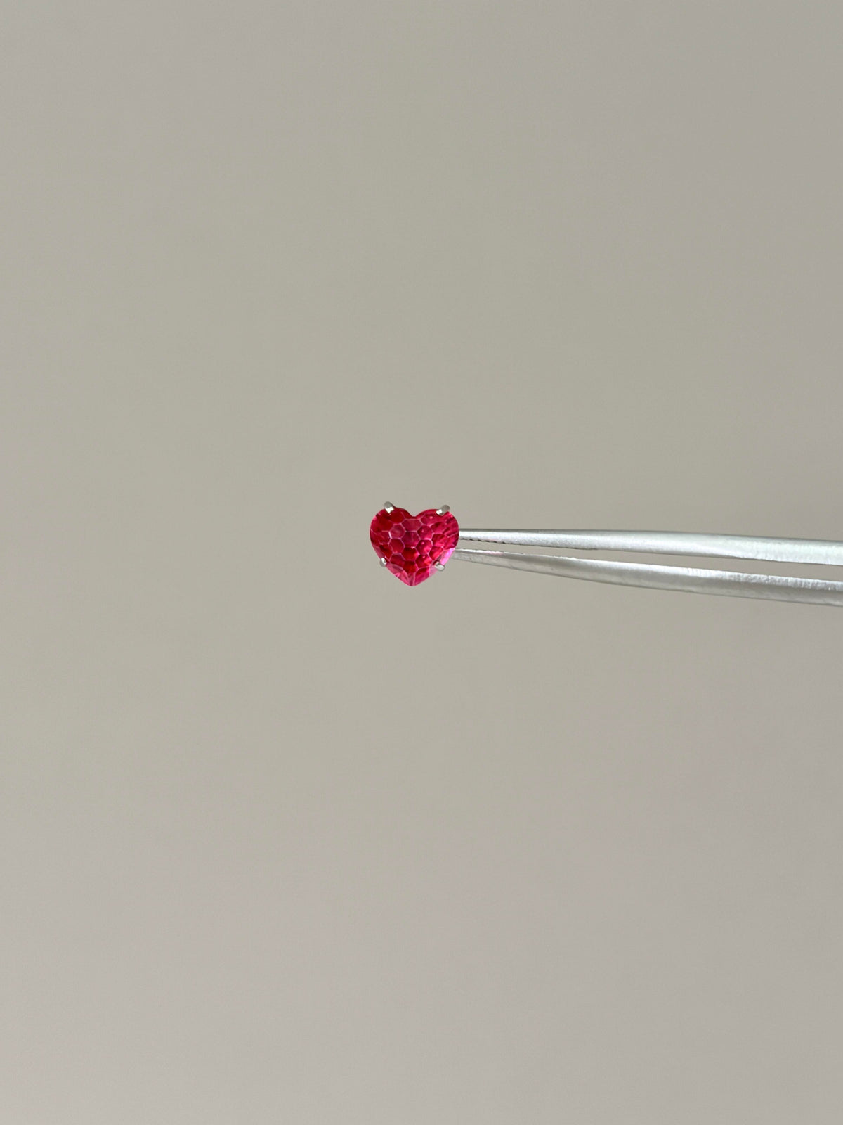 Red Heart Crystal Stud Earrings