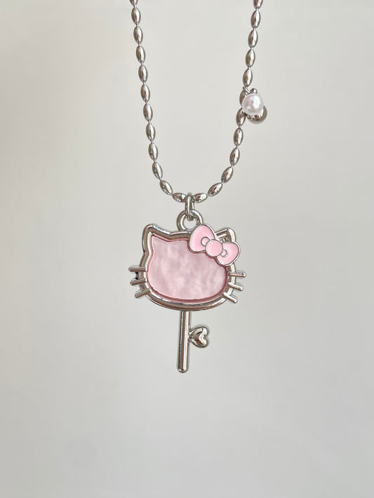 Kawaii Hello Kitty Key Necklace