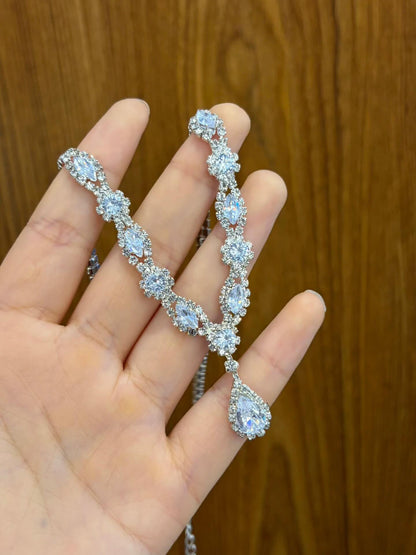 Celeste Crystal Drop Necklace