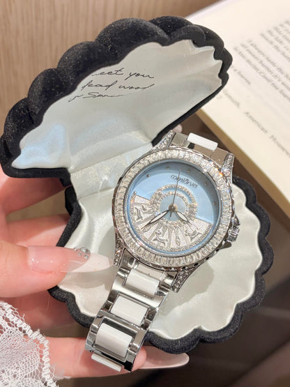 Comlorvei Baguette Crystal Watch