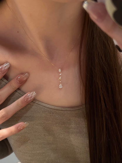 Continuous Teardrop Gold Dainty Necklace