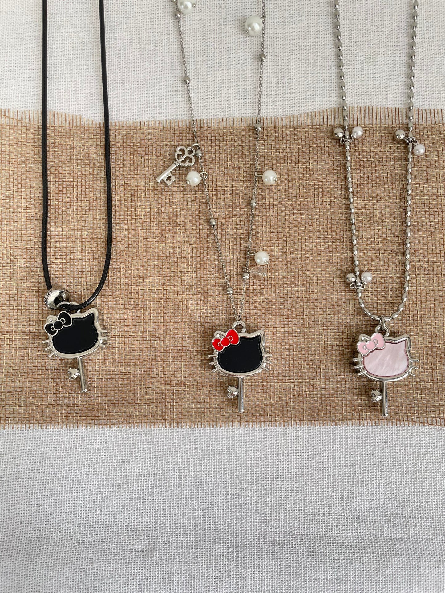 Kawaii Hello Kitty Key Necklace