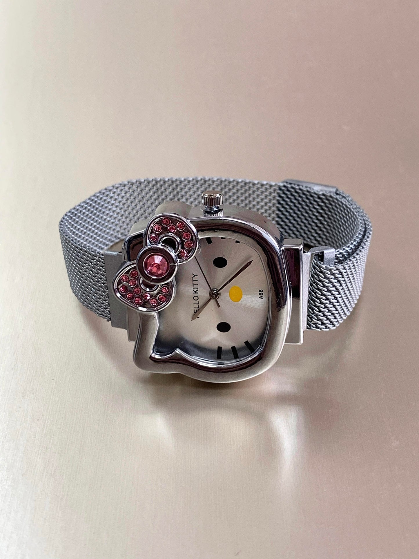 Silver Kitty Icon Charm Watch