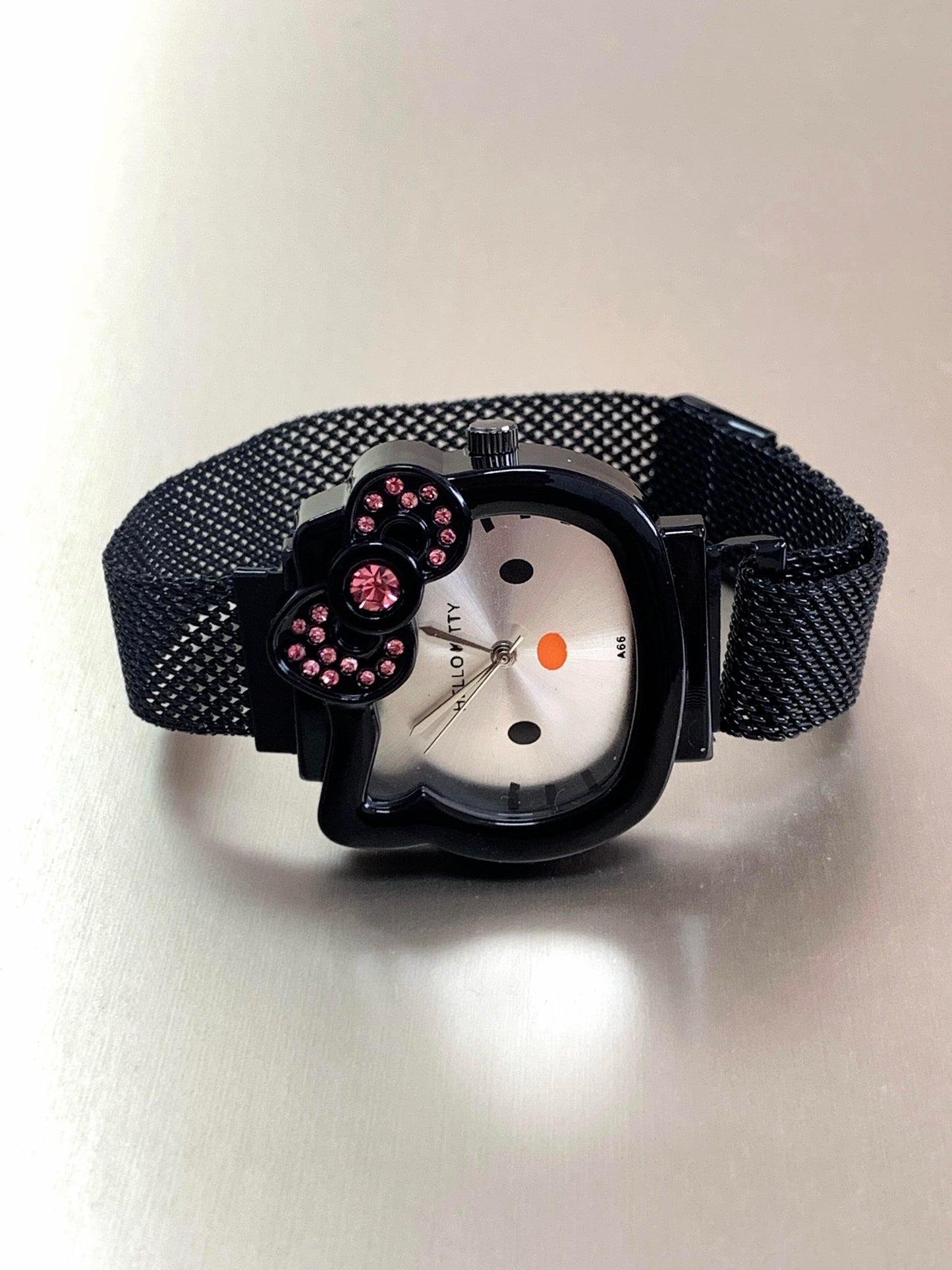 Silver Kitty Icon Charm Watch