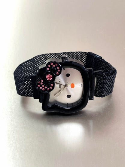 Black Kitty Icon Charm Watch