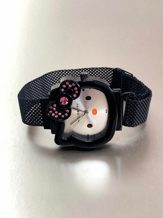 Black Kitty Icon Charm Watch