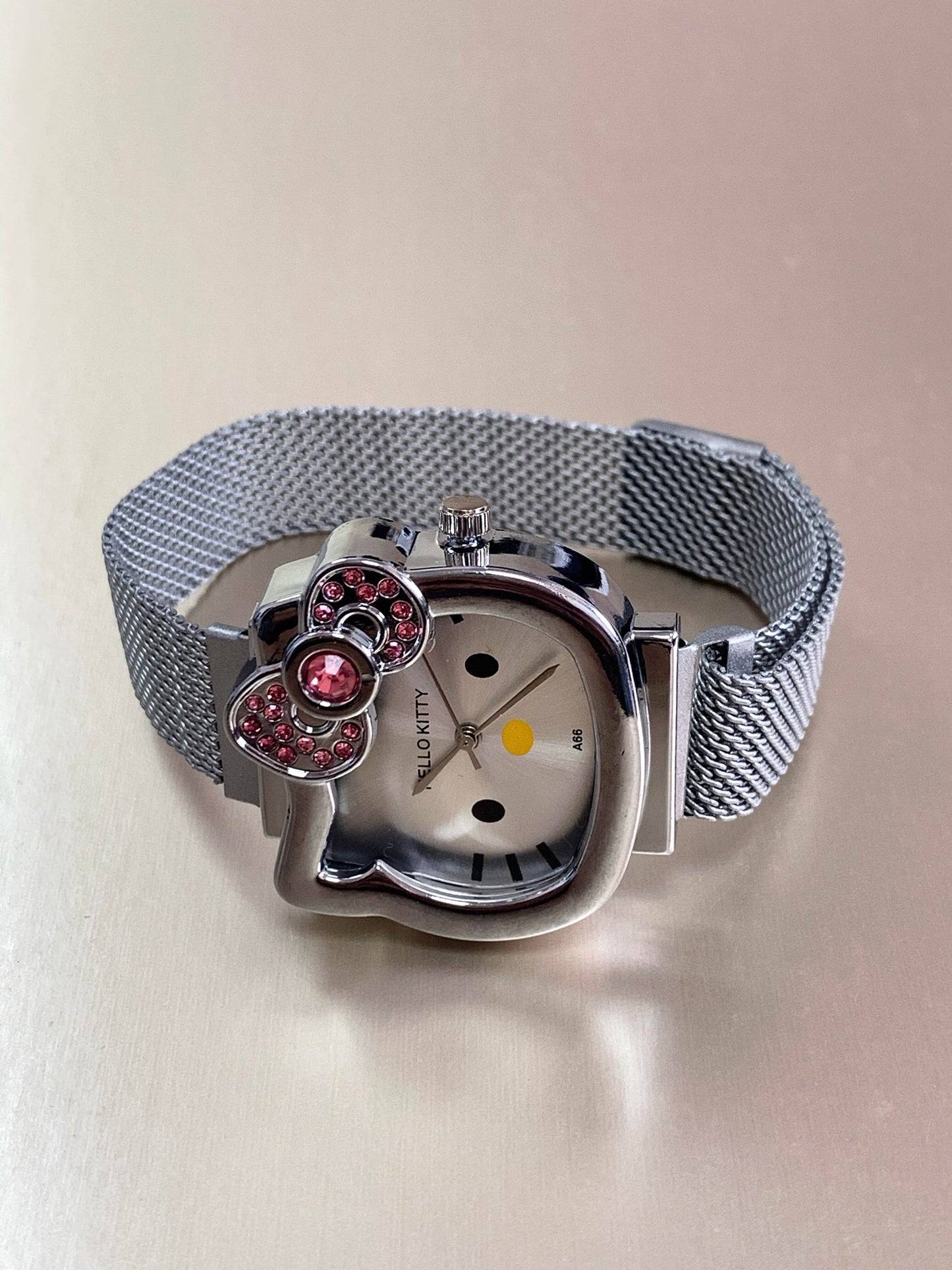 Silver Kitty Icon Charm Watch