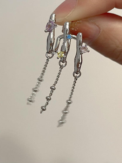 Colorful Trinity Hoop Earrings