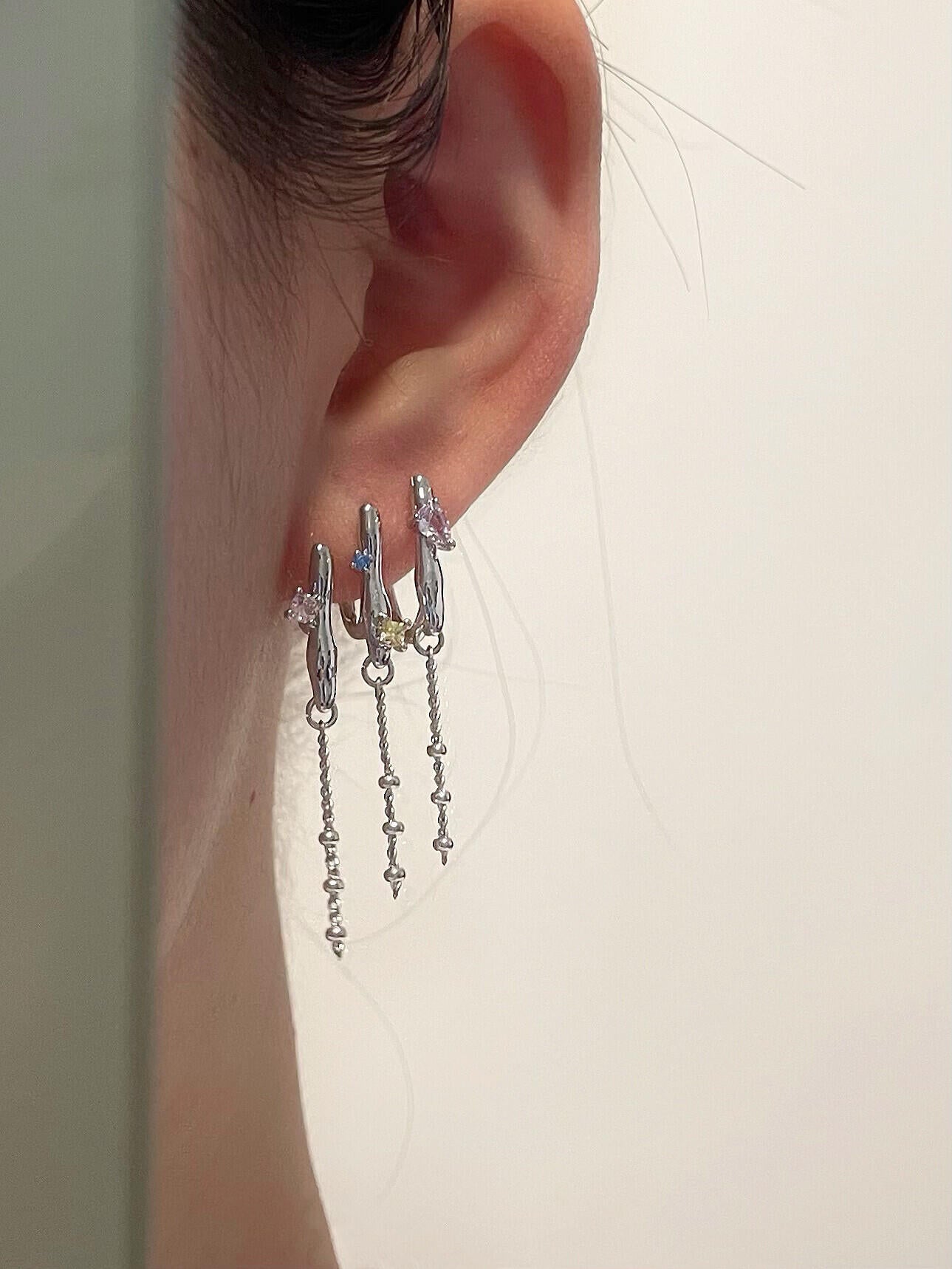 Colorful Trinity Hoop Earrings
