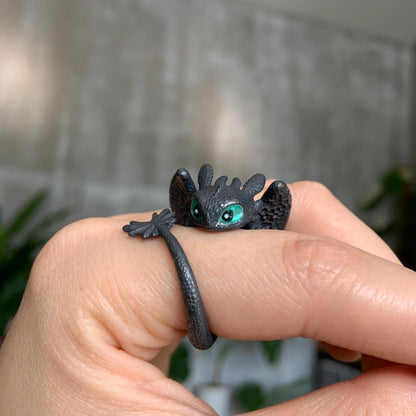 Night Shade Dragon Ring